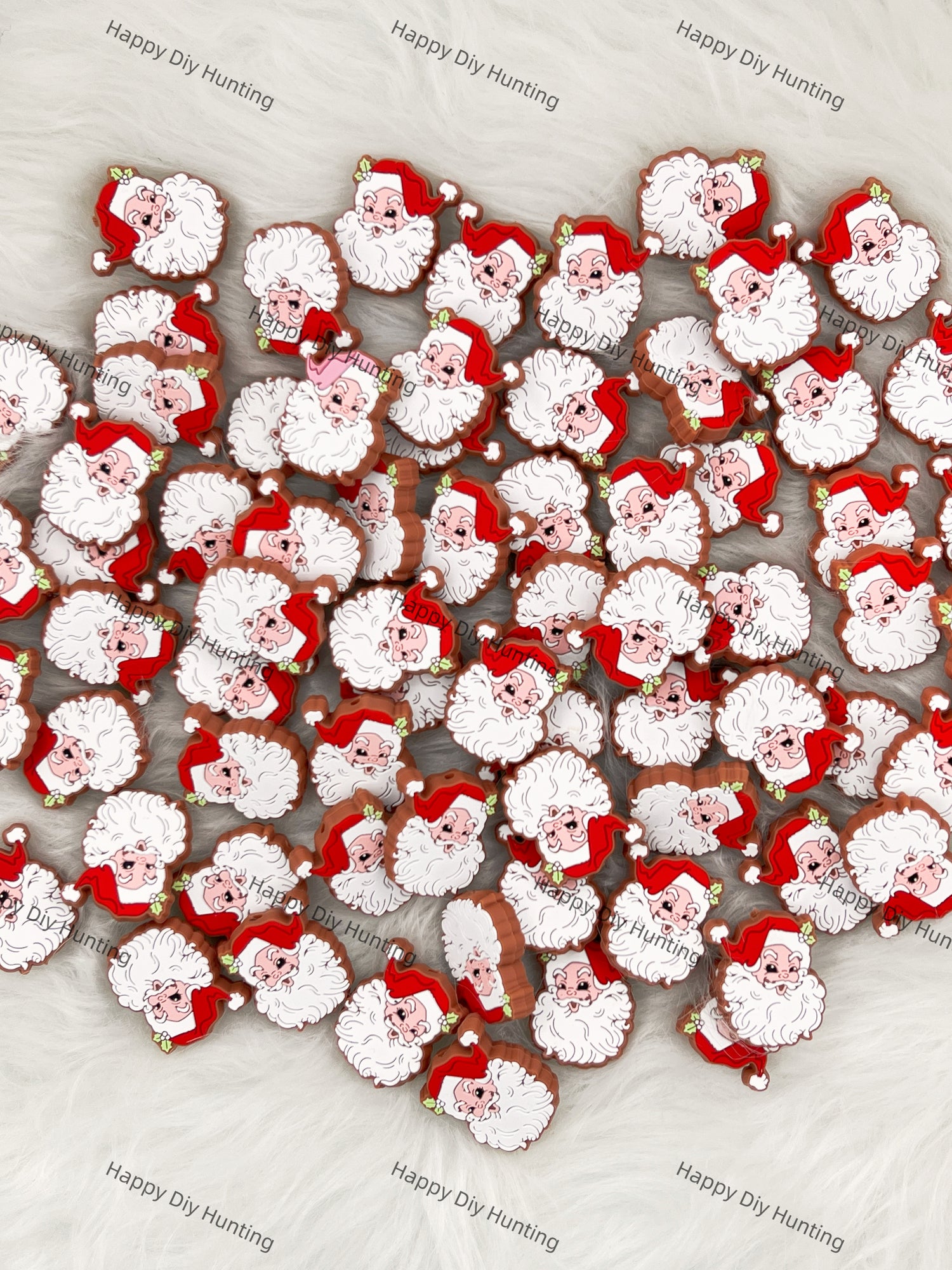 Santa Claus With A White Beard Silicone Focal Beads Wholesale, silicone focal beads for pens