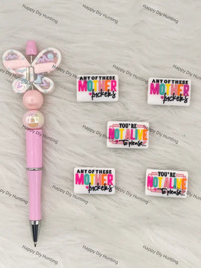 Handmade Beadable Pen with Sassy Confident Silicone Beads