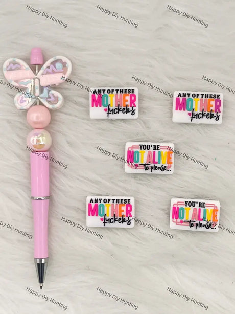 Handmade Beadable Pen with Sassy Confident Silicone Beads