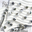Glossy White Silver Black Helmet Football Graphic Print Large Hole Acrylic Beads For DIY Beadable Pen Craft Wholesale