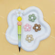Multi-color simple flower silicone focal beads for custom beaded pen making