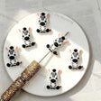 Sitting Cartoon Zebra Silicone Focal Beads, large hole safari animal beads for DIY beadable pen,