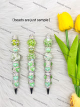 Sliver And Green CC Heart Designer Rhinestone Pen DP-006