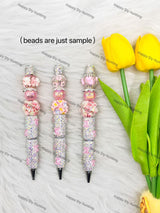 Sliver And Pink CC Designer Rhinestone Pen DP-008