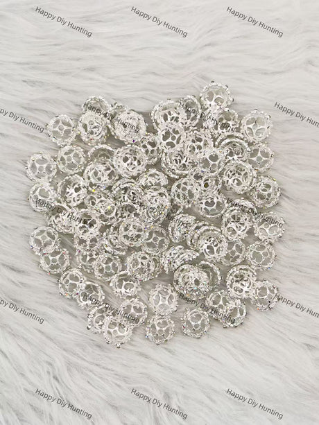 Sliver Star Shape Bead Caps Spacer (They Fit 16MM Beads) BC-008