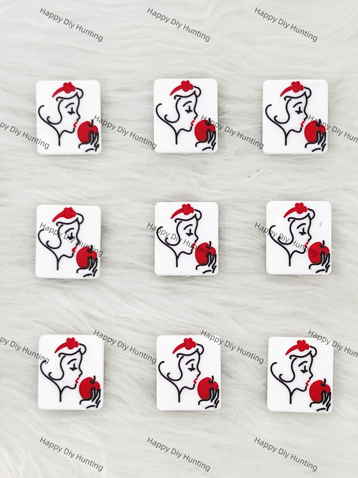 Snow White Eating An Apple Silicone Focal Beads Wholesale, silicone focal beads for pens