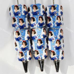Snow White Print Beadable Pens Wholesale, Matches All Focal Beads & Pen Toppers