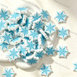 snowflake silicone focal beads diy beadable pen winter holiday craft wholesale supplies