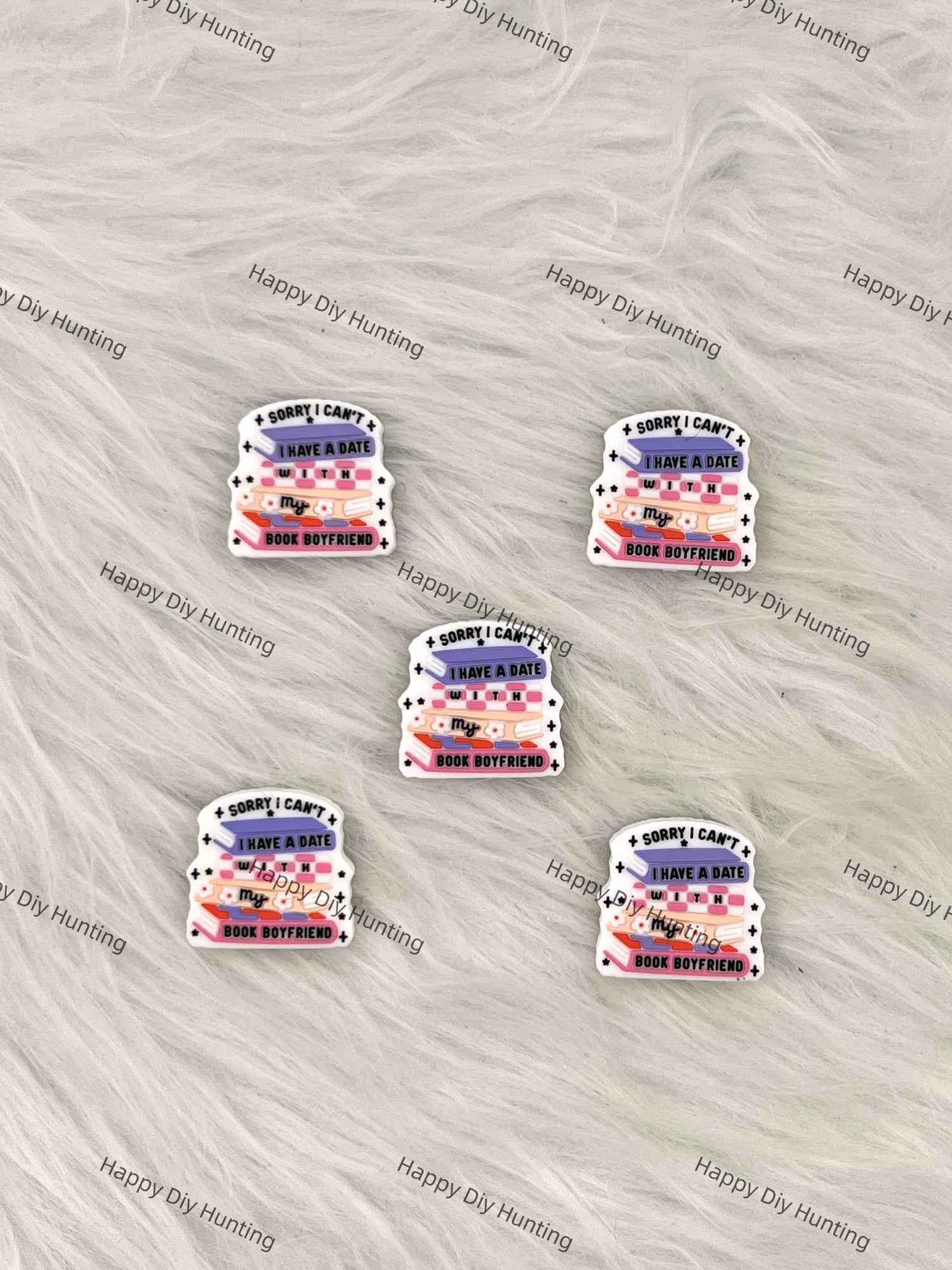 Sorry I Can't I Have A Date With My Book Boyfriend Silicone Focal Beads Wholesale