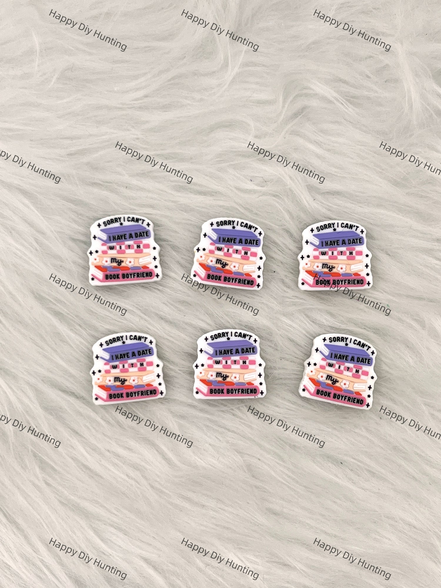 Sorry I Can't I Have A Date With My Book Boyfriend Silicone Focal Beads Wholesale