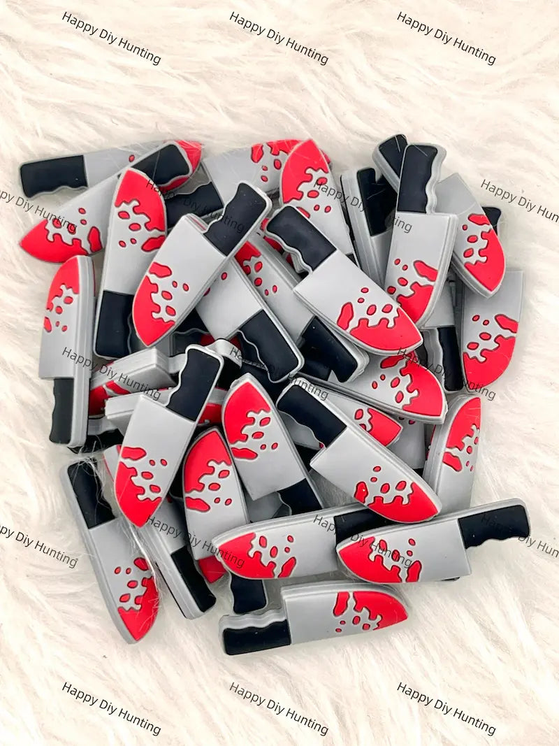 Spooky Horror Knife Silicone Focal Beads Wholesale for Halloween Pen DIY