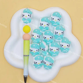 Cartoon figure silicone focal beads for custom beaded pen making