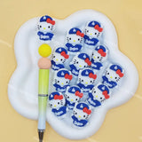 Cartoon figure silicone focal beads for custom beaded pen making