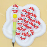 Cartoon figure silicone focal beads for custom beaded pen making