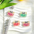 Square-shaped silicone focal beads featuring a sunflower design with the words "Just Pray". Soft, durable, and flexible, perfect for beadable pens, keychains, and handmade crafts.