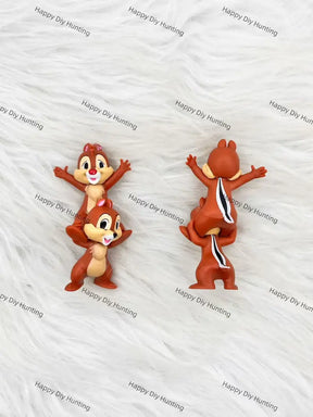 Stacked Chipmunk Cartoon Pen Topper No Hole for Vintage Stationery & Beadable Pen Craft Decor