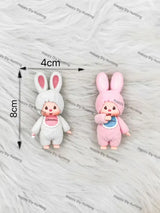 PVC Fluffy Bunny Ear Doll Pen Topper With Perfect Fit Size for DIY Beadable Pen Craft