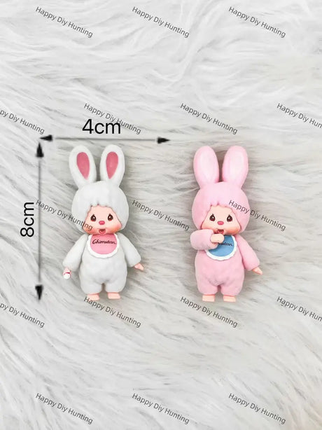 PVC Fluffy Bunny Ear Doll Pen Topper With Perfect Fit Size for DIY Beadable Pen Craft