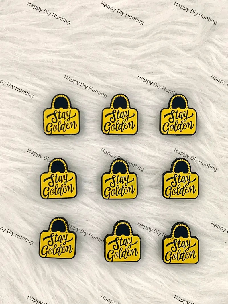 Stay Golden Silicone Focal Beads for Inspirational Quote Beadable Pen