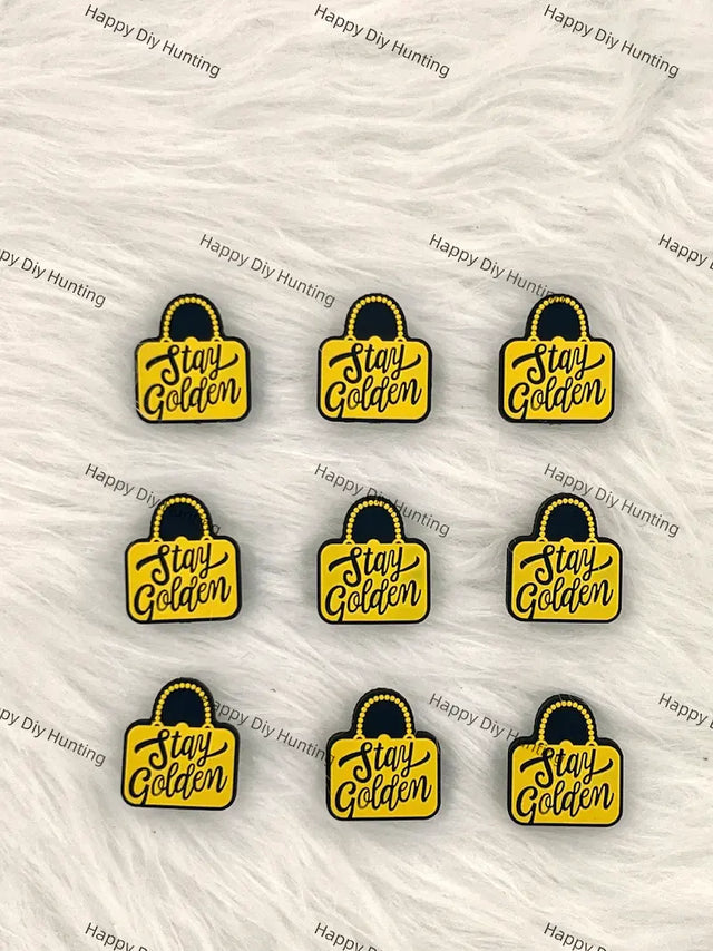Stay Golden Silicone Focal Beads for Inspirational Quote Beadable Pen