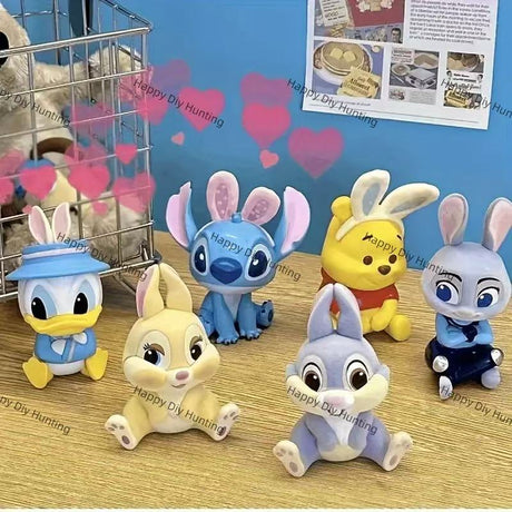 Stitch & Winnie the Pooh Rabbit Cartoon Style Pen Topper