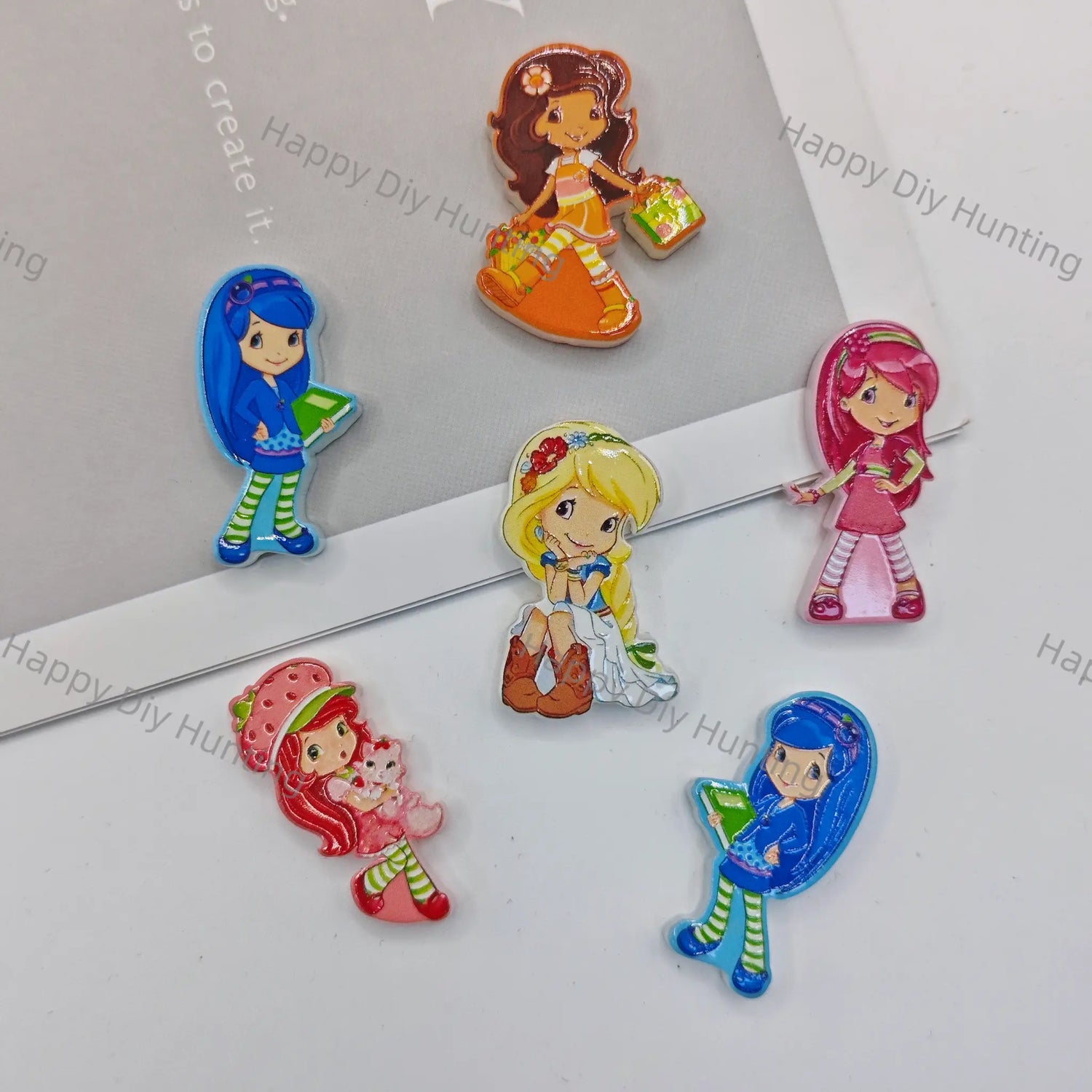Strawberry Shortcake Printed Acrylic Beads for DIY Beadable Pens & Jewelry
