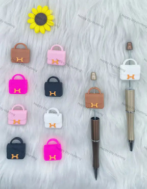 Stylish H‑Bag Silicone Focal Beads Wholesale for Pen DIY