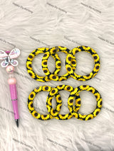 Sunflower Beadable Silicone Ring Car Hanger Charm Loop