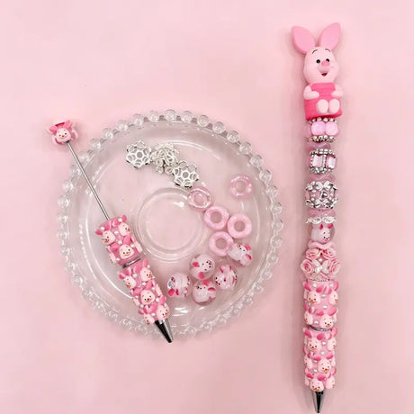Sweet Pink Pig Beadable Pen Kit