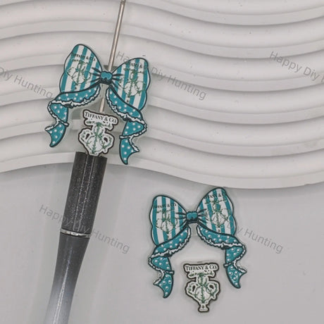 TIFFNAY Bow Printed Acrylic Beads for DIY Beadable Pens & Jewelry