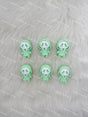 3D teal ghost face PVC pen topper for DIY beadable pen craft & gothic handmade jewelry making