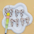 Cartoon bear printed bow silicone focal beads for custom beaded pen making
