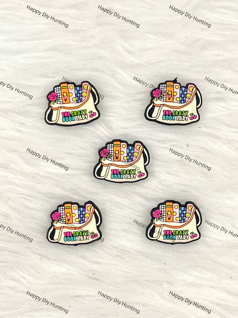 The Book Lover Lady Silicone Focal Beads Wholesale for Pen DIY