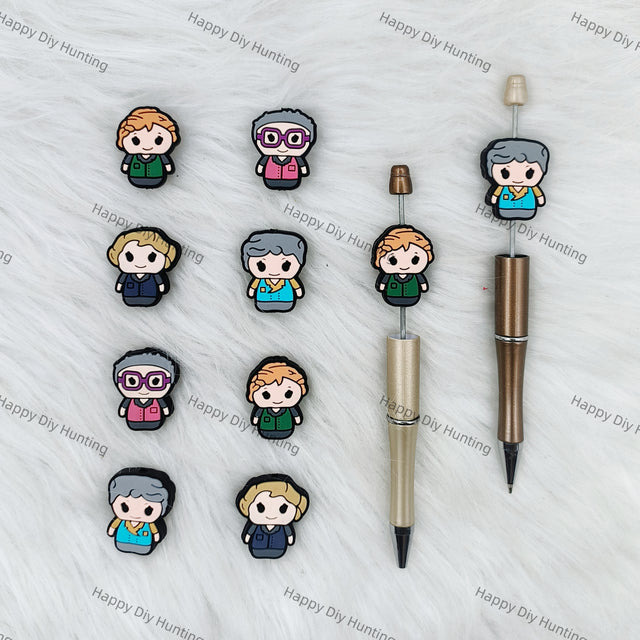 The Golden Girls Silicone Focal Beads Wholesale, Silicone Focal Beads For Pens
