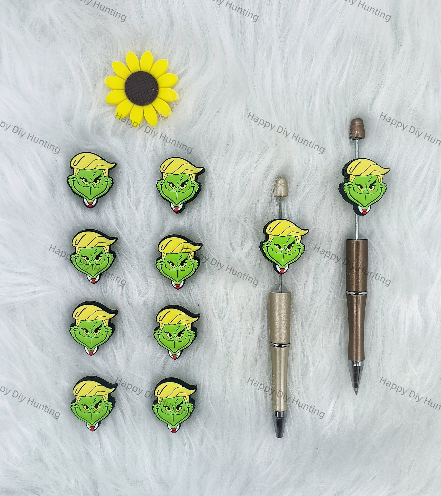 The Grinch with blond hair Silicone Focal Beads Wholesale, silicone focal beads for pens