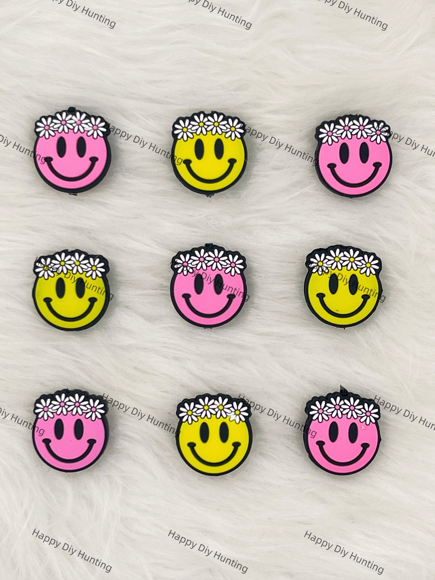 The Smiling Face Wearing A Garland Silicone Focal Beads Wholesale, silicone focal beads for pens