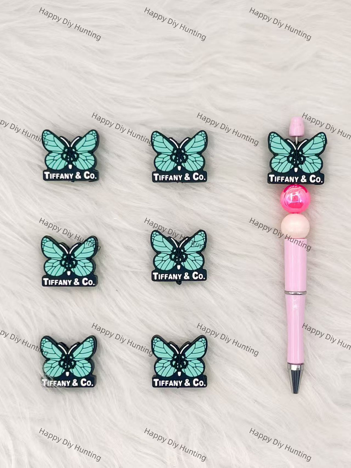 Tiffany & Co. Butterfly Silicone Focal Beads Wholesale, silicone focal beads for pens