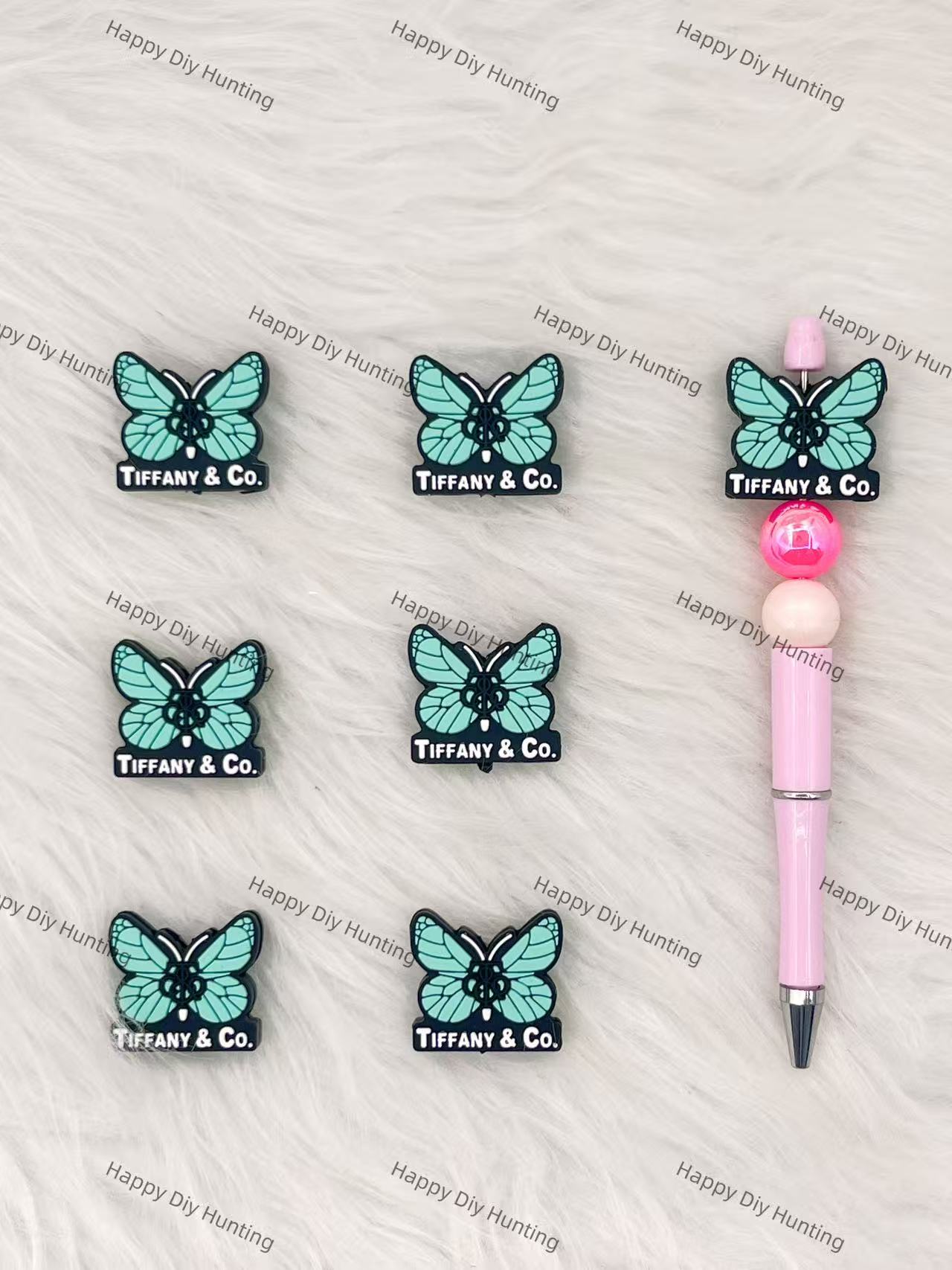 Tiffany & Co. Butterfly Silicone Focal Beads Wholesale, silicone focal beads for pens
