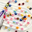 Two-Color Hollow Five Pointed Star Large Hole Acrylic Spacer Beads, decorative craft beads for DIY beadable pen, bag charm and keychain wholesale