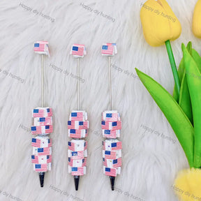 UK Flag DIY Beadable Pens Wholesale, Beadable Pens Supplies