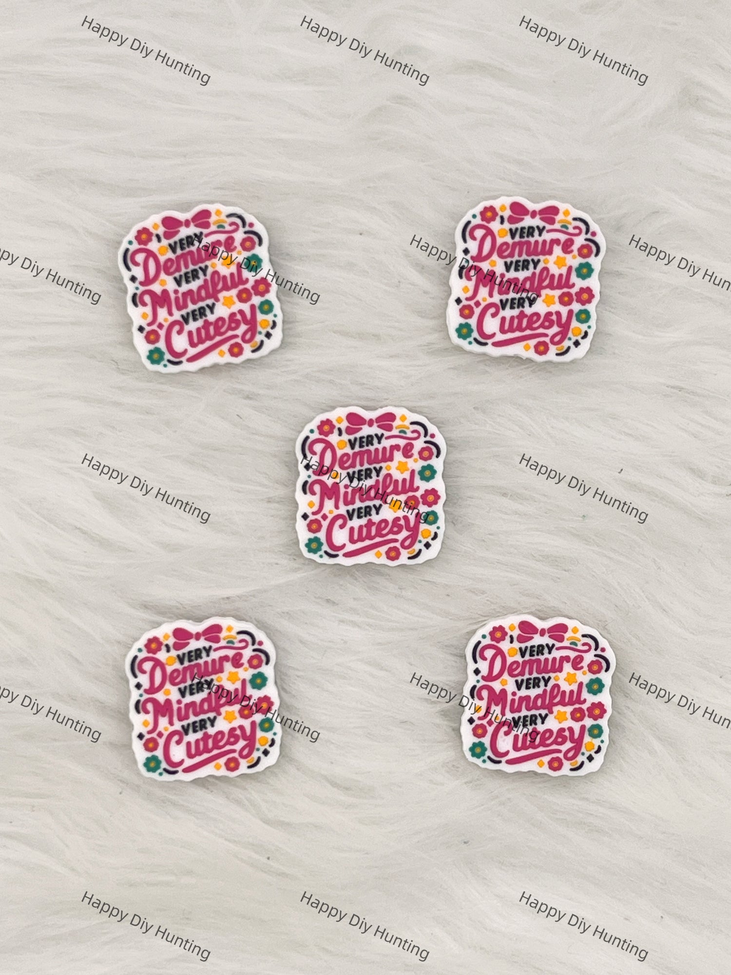 Very Demure Very Mindful Very Cutesy Silicone Focal Beads Wholesale, silicone focal beads for pens