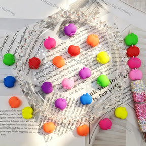 vibrant assorted solid matte 3d layered rose acrylic beads for diy beadable pen craft wholesale
