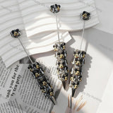 vintage black‑white playful mouse cartoon print beadable pens for diy silicone focal bead craft wholesale