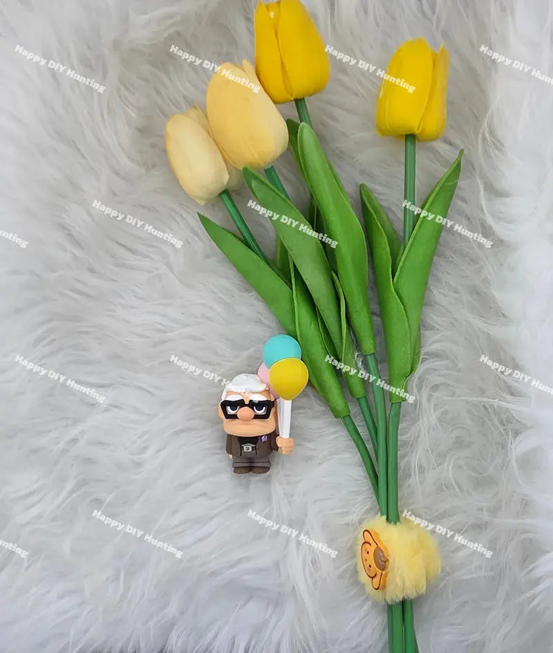 Vintage Elderly Character Figurine Pen Topper for Stationery & Beadable Pen Decor