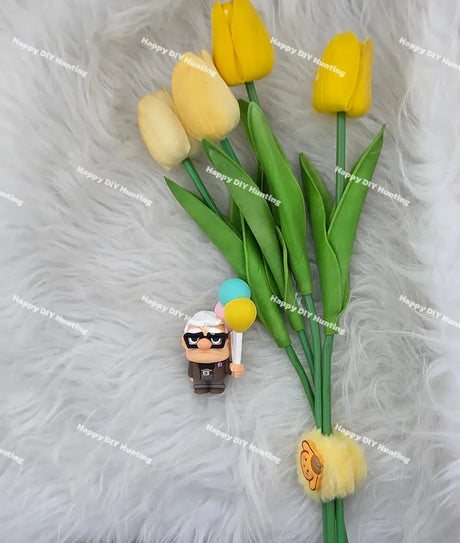 Vintage Elderly Character Figurine Pen Topper for Stationery & Beadable Pen Decor