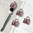 Vintage Pattern Handbag LV  Print Silicone Focal Beads For DIY Beadable Pens