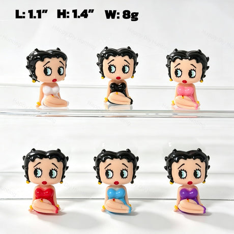 Vintage Retro Cartoon Lady No‑Hole Pen Toppers For DIY Beadable Pens