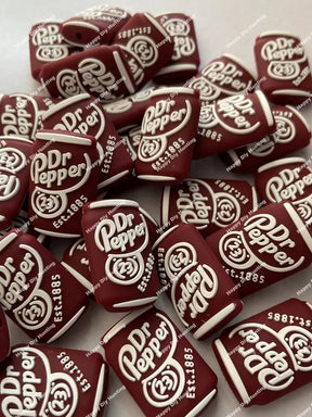 Vintage soda can printed food grade silicone focal beads for DIY beadable pen craft & jewelry making