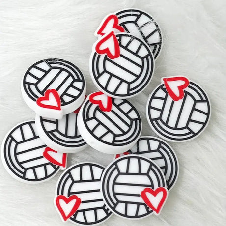 Volleyball Sports Silicone Focals for Sport Themed Beadable Pen Craft
