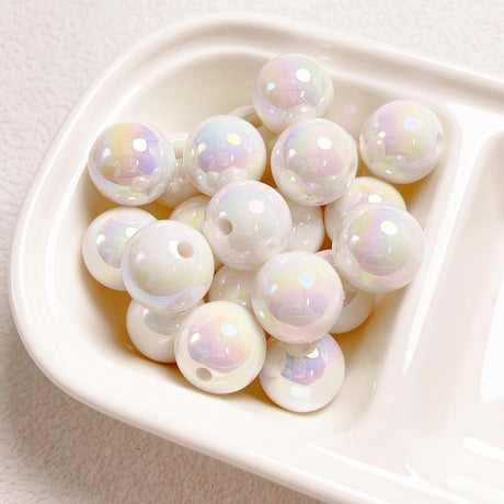 16mm,UV Coasted Solid Color Round Acrylic Beads